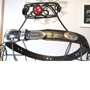 Zap-Pro Genuine Full Grain Leather Western Belt with Silver‎ Hardwear